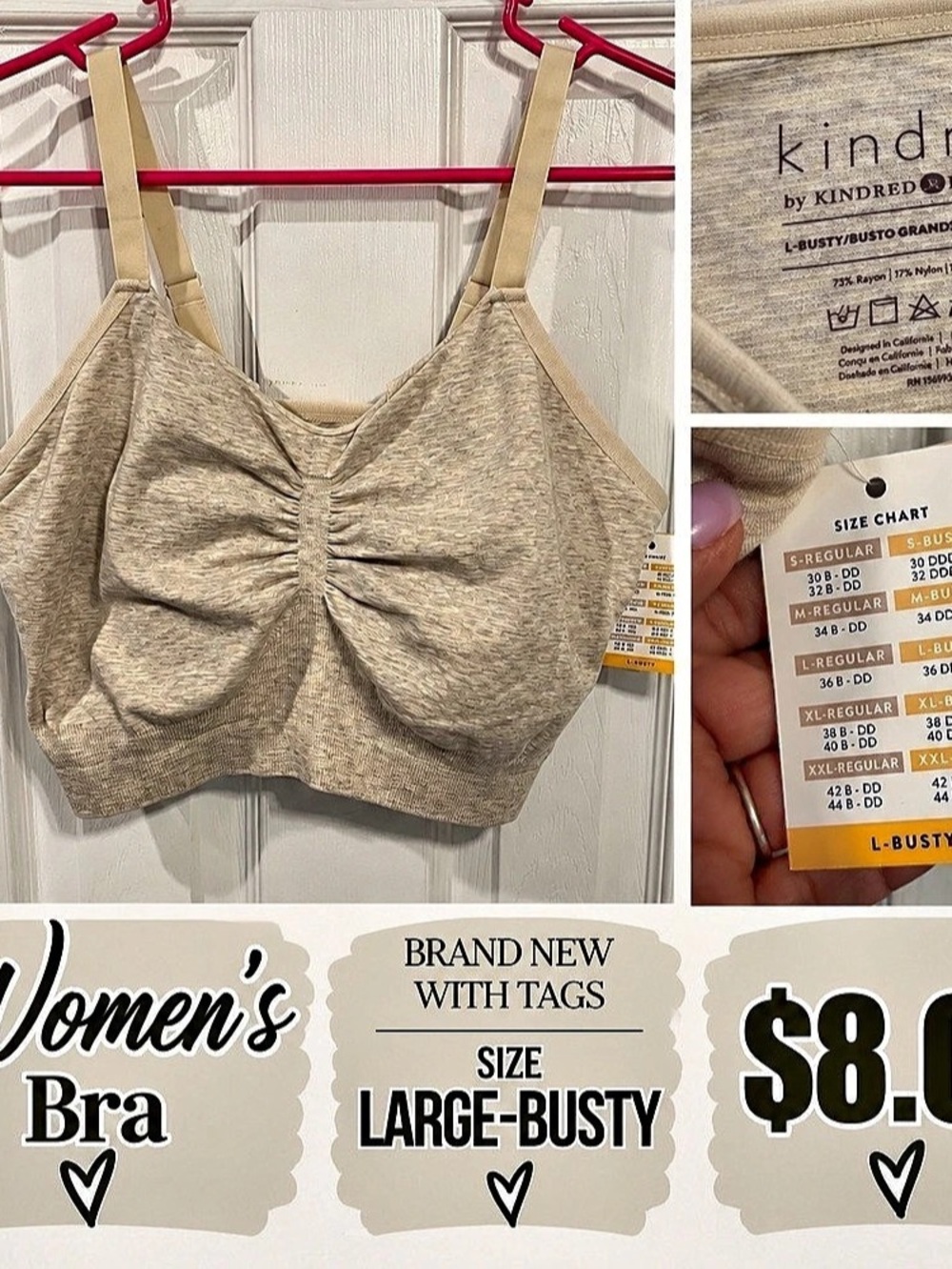 Kindred Bravely Sublime Bamboo Hands-Free Pumping Lounge & Sleep Bra Pumping